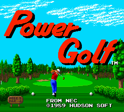 Power Golf Title Screen